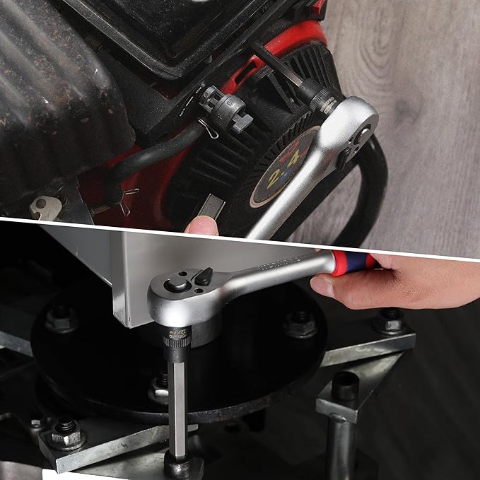 WORKPRO 19-piece 3/8 Inch Drive Extra Long Hex Bit Socket Set, Torx Bit Socket Set, Premium S2 Steel Long Allen Star Bits and CR-V Sockets Set with Storage Case