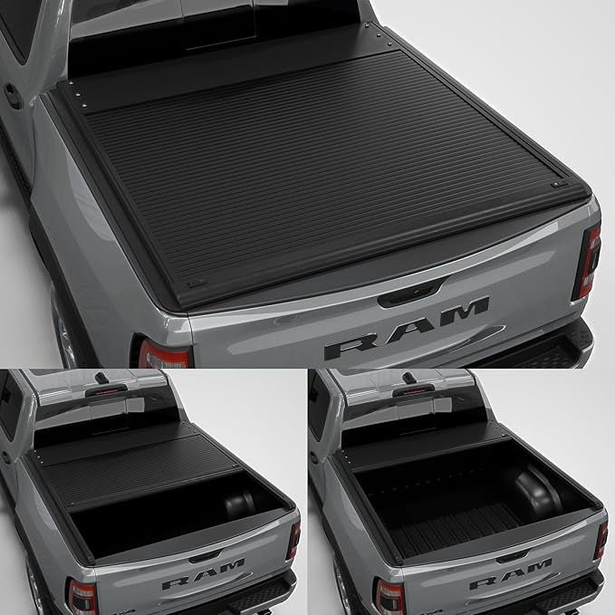 Aluminum Retractable Tonneau Cover Fits 2019-2026 Ram 1500 5.7' Bed Without Ram Box (67.4")