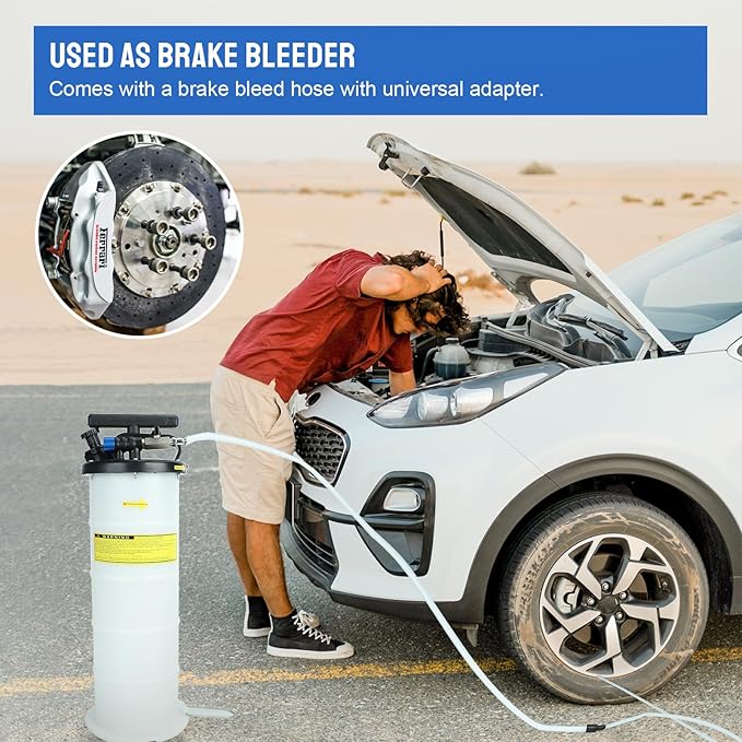 EASYBERG Pneumatic/Manual 6.5L Oil Extractor Oil Changer Vacuum Fluid Petrol Fuel Extractor Automotive Oil Extractor Pump Manual Fluid Extractor Pump Tank Remover