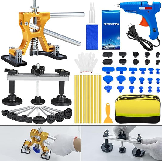 Car Dent Puller Kit, 56PCS Paintless Dent Removal Tools, Car Dent Repair Kit Adjustable Dent Lifter,Bridge Puller, Dent Remover Tool for Car Auto SUV Hail Damage DIY Repair