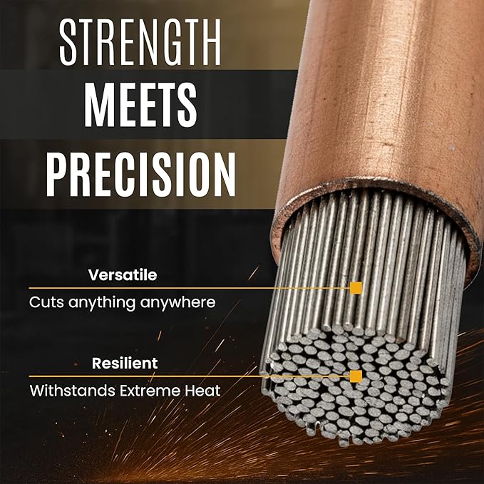 Broco Industrial Prime Cut Exothermic Cutting Rods - For Exothermic Cutting Torch Kit, Industrial-Grade for Metal Cutting, 1/4" x 18", 50 Rods