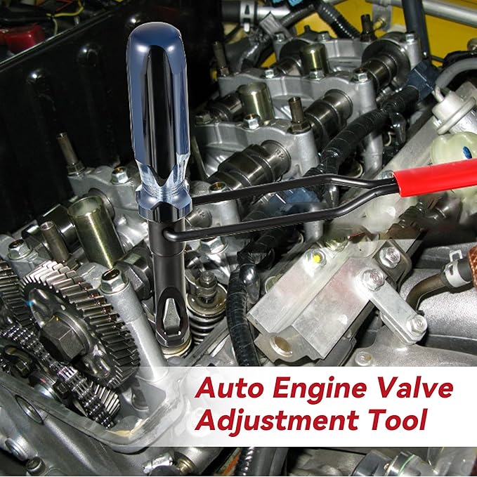 Dreyoo 12mm Valve Adjustment Tool Jam Nut, Slotted Valve Adjusting Stud, Valve Grinding Tool Compatible with Honda/Nissan Auto Vehicle Engines, Valve Lapping Guiding Removal Tool