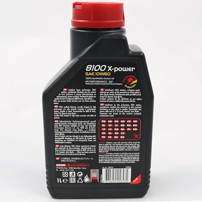 106142 8100 10W60 X-Power Synthetic Engine Oil -Acea A3/B4 1-Liter, 33.81 Fluid_Ounces