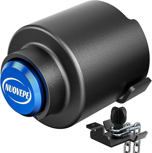 Trailer Lock Fits 2 5/16 Inch Couplers, Secures Safety Chains Anti-Theft Ball Hitch Lock, Pry-Resistant & Heavy-Duty Trailer Hitch Locks for RV | Cargo | Camper | Dump Trailer (Blue)