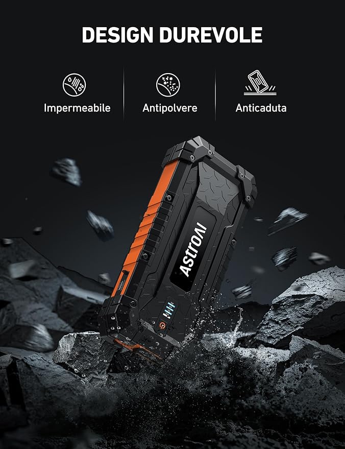 AstroAI S8 Ultra 4000A Car Jump Starter, Jump Box up to All Gas Engines & 12L Diesel, 12V Portable Power Bank with USB/Type-C Ports, 3 Modes LED Flashlight, Auto Battery Booster with Jumper Cable
