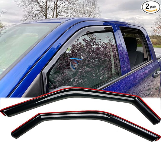 Rainproof Side Window Wind Deflectors for Nissan Titan 2004-2014 Extended CAB ONLY, in-Channel Sun Rain Guard Sets,Nice Window Visors Vent Deflector for Titan 04-14 Extended CAB W192823