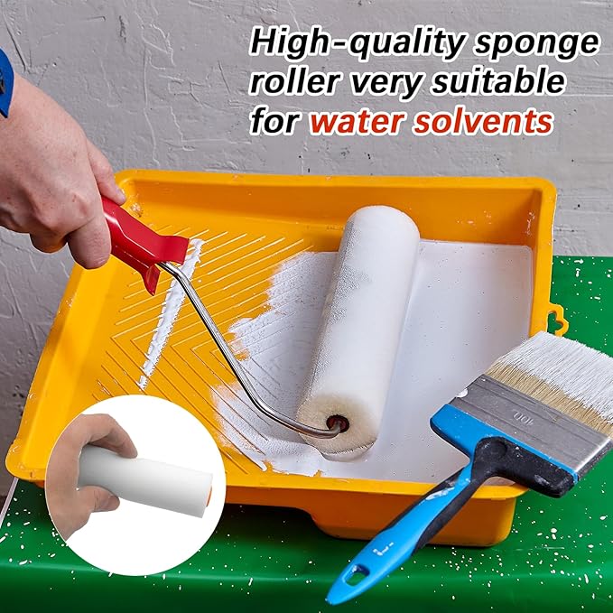 100 Pcs 4 Inch Foam Paint Roller High Density Foam Roller Mini Paint Roller Refills Paint Edger Tool for Walls Brings Smooth Finishes Flat Surfaces