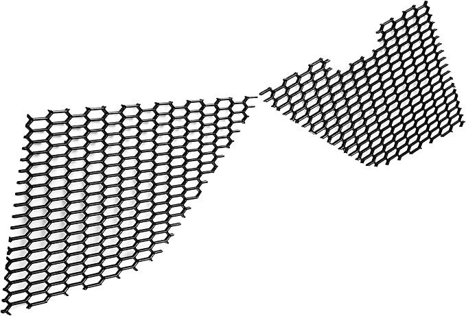 KUAFU Front Radiator Protective Grill Guard Insert Compatible with 2020-2023 Chevy Chevrolet Corvette C8 Front Lower Grill Vent Insert Grille Mesh Black Stretched Hexagon PP Plastic