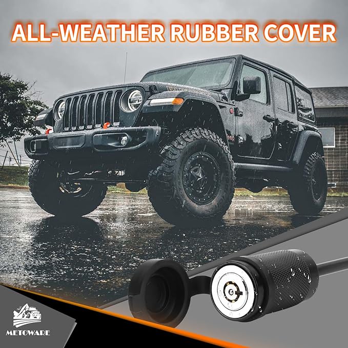 METOWARE Trailer Tongue Coupler Lock 1/4" Dia, 3-1/2" Span, Trailer Hitch Lock for Latch-Type Coupler, Black Trailer Pin Lock for Towing Trailer RV Car Boat Truck (1 Pack)