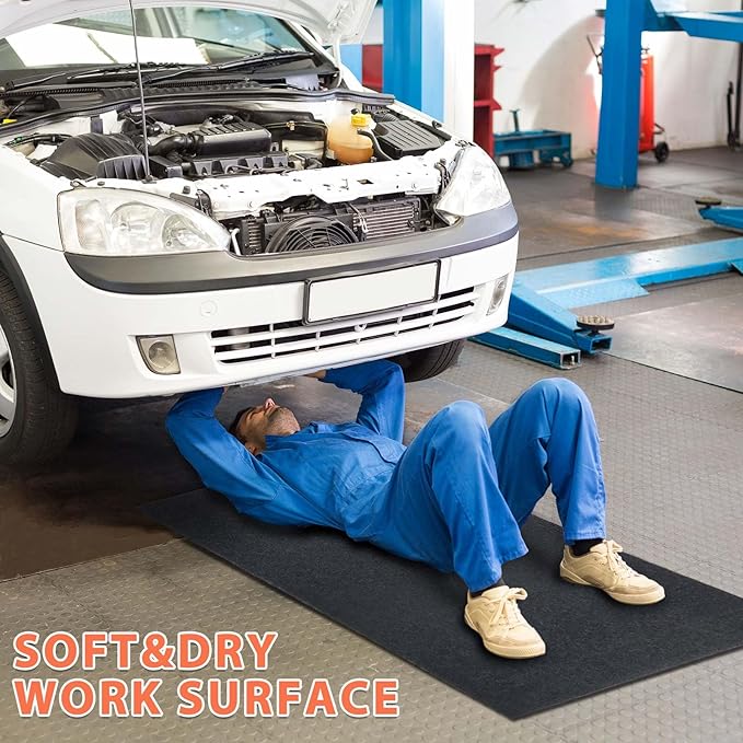 XL Oil Spill Mat (36" x 59"), Premium Absorbent Oil Pad, Reusable, Washable,Waterproof Backing Contains Liquids, No Soak Through,Protects Garage Floor Surface