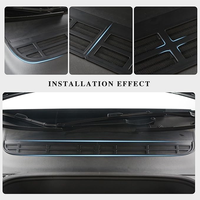 Air Intake Vent Grille Cover for Tesla Model Y Juniper 2025 2026 Air Vent Cover Air Flow Vent Intake Protective Air Conditioning Grille Grid Mesh Inlet Guard Model Y Launch Series Accessories