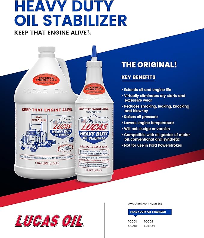 Lucas Oil 10002 Heavy Duty Oil Stabilizer - 1 Gallon (Pack of 4)