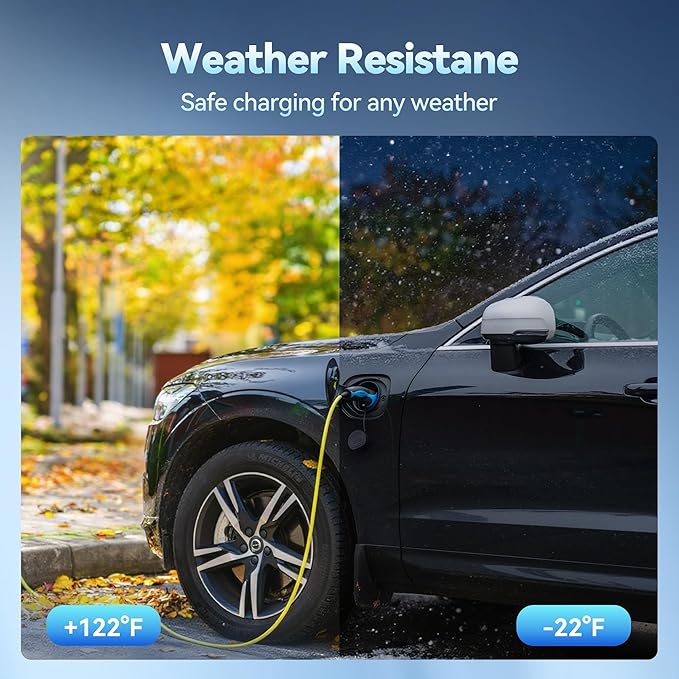 J1772 to Tesla Charger Adapter,Converter Up to 80Amp 240V AC,Silver-Plated Efficient Charging Design,Mobile EV Charging Adapter Compatible with Tesla Model S/3/X/Y[Only for Tesla Car]