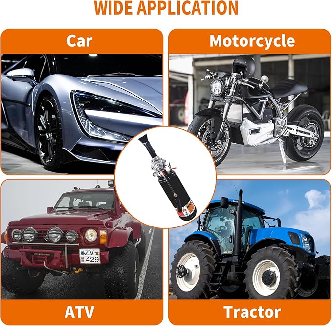 Tire Bead Seater, 12L/3.2 Gallon Air Trigger Seating Inflator, 145 PSI Portable Tire Inflator Tool, 87-116 PSI Operating Pressure for Tractor Truck ATV Car and Automobile Repair