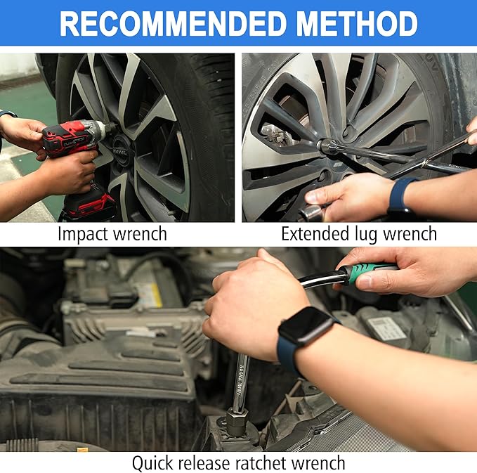 13Pcs Screw Extractor Set, Easy Out Bolt Extractor Kit with Bottom 3/8Inch Drive, Multi-Spline Extractors for Removing Damaged Broken Rounded Off Bolt & Nut Remover Set