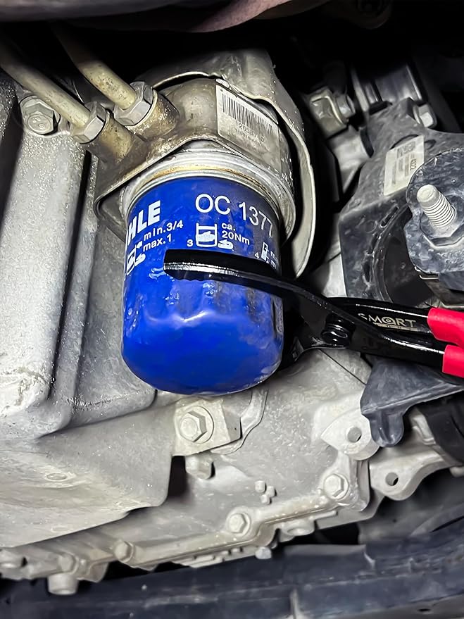 SMART JERRY - Adjustable Oil Filter Wrench | Universal Oil Filter Removal Tool | Small Fuel Filter Pliers | Fit Diameter 1/7/8 to 4 Inch Filters