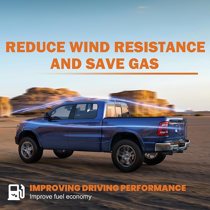 Fiberglass Tri Hard Truck Tonneau Cover Fleetside Compatible with 2009-2025 Dodge Ram 1500 Classic & New Body (w/o Ram Box)-5.8 FT Bed On Top 67.4 inch Bed Cover