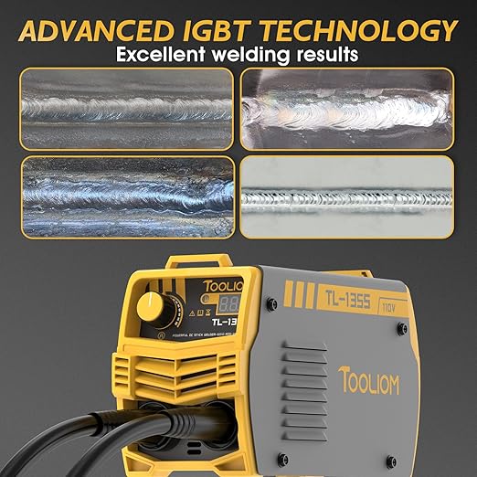 TOOLIOM 135A 110V Mini Stick Welder MMA ARC Welder Machine DC Inverter Welder with Digital Display Portable Welding Machine