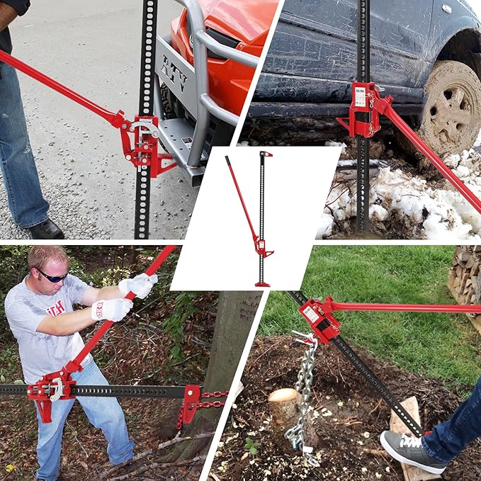 3 Ton Heavy Duty Farm Jack, 7000 Lb Capacity Ratcheting Off Road Utility Farm Jack for ATVs, Utility Vehicles, Off-Road Vehicles, Tractors, Trucks