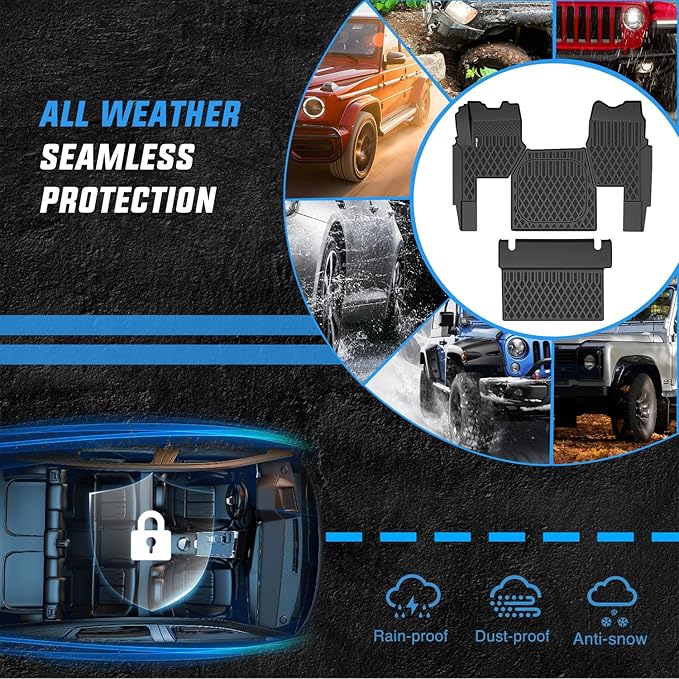 Nilight TPE Floor Mats for Mack Anthem 2018 2019 2020 2021 2022 2023 2024 2025 All Weather Custom Fit Heavy Duty Floor Liners