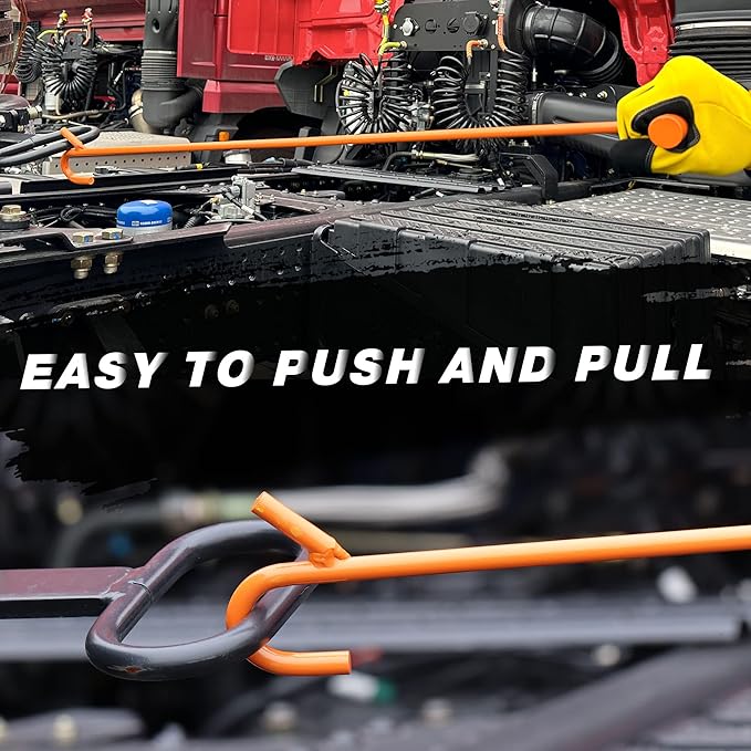 Heavy Duty 5th Wheel Pin Puller, 4 Pack 32" Solid Steel Chrome Plated Fifth Wheel Puller w/Hook