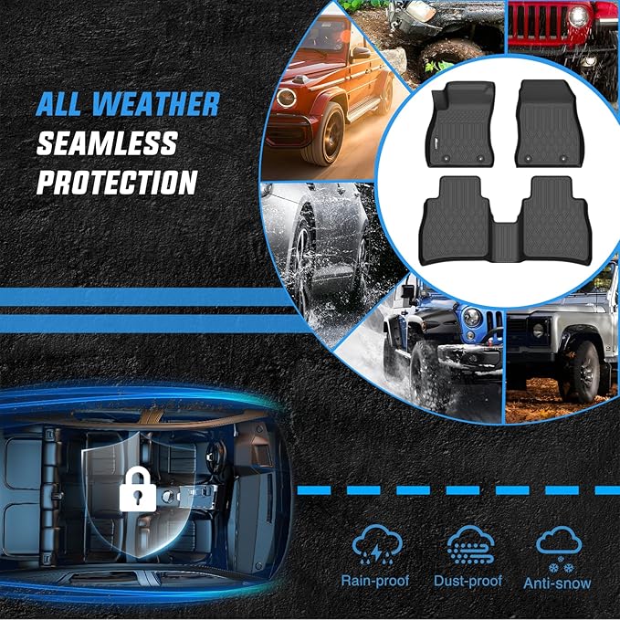 Nilight TPE Floor Mats for Nissan Sentra 2014 2015 2016 2017 2018 2019, All Weather Custom Fit Heavy Duty Floor Liners