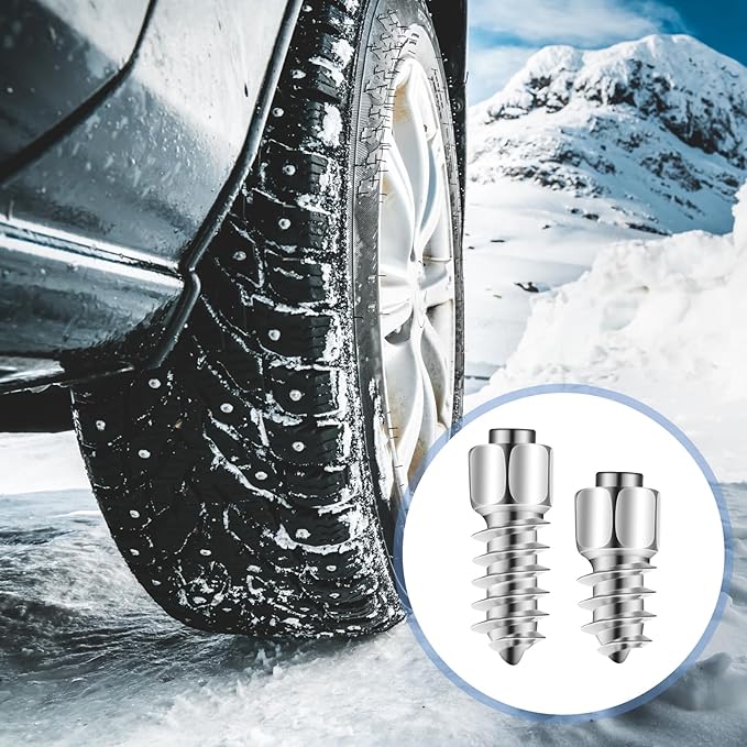 800pcs 4x12mm&4x9mm Carbide Screw Tire Studs Anti Slip Snow Tire Studs Wheel Tyre Anti Ice Snow Spikes for SUV/tractor/ATV/UTV/motorcycle, with Installation Tool