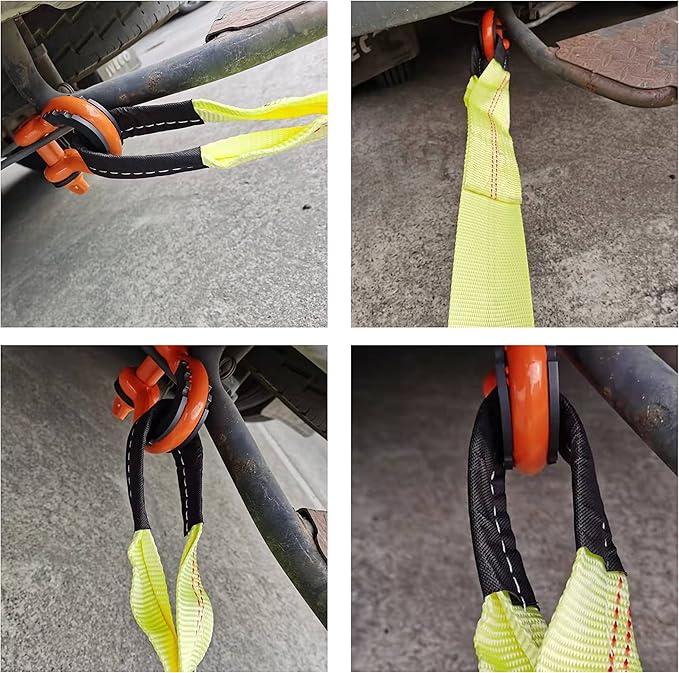 HFS(R) Tree Saver, Winch Strap, Tow Strap 30,000 Pound Capacity (Yellow, 3X30FT)