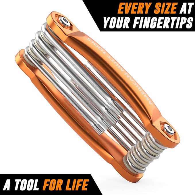 Mutt Tools Tamper Proof Star Wrench Set – Folding Security Torx Set with Hole in Middle – For Regular and Security Torx Key Screws, Tamper Resistant Star Key Wrench