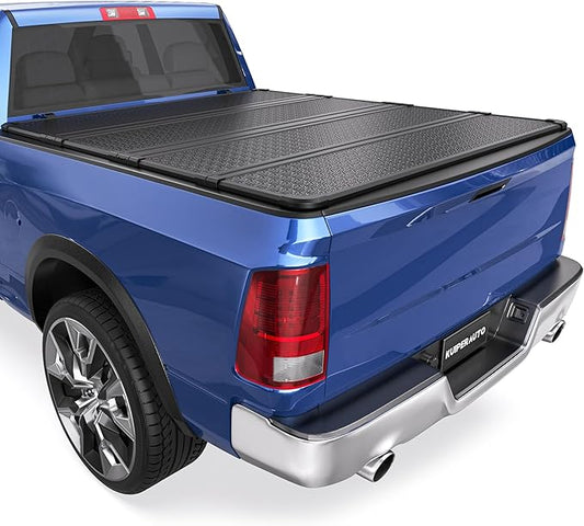 Quad Hard Truck Tonneau Cover Fleetside Compatible with 2009-2025 Dodge Ram 1500 Inclu. Classic & New Body (w/o Ram Box)-5.8 FT Bed On Top 67.4 inch Aluminum Bed Cover