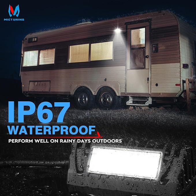 MICTUNING RV Exterior Porch Utility Light 12V Awning Lights | Replacement Lighting for RVs Trailers Campers