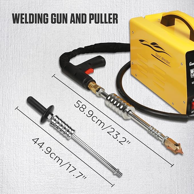 PLAYOCCAR Stud Welder Dent Repair Kit 110V, 3500A Spot Welder Dent Puller, 3KW Car Body Stud Welding Machine Multispot Bonnet Door Repair Tool Kit (3000, Watts)
