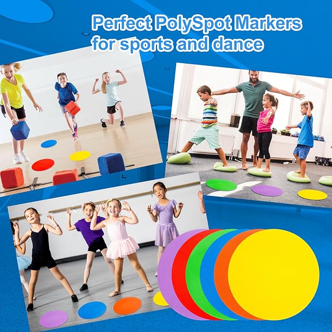 9 inch Spot Markers Flat Field Cones,Non Slip Spot Floor Dots for Soccer Basketball Baseball Sports Speed Agility Training
