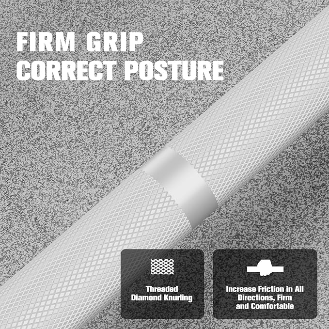 RITFIT 7FT Olympic Barbell for Strength and Weightlifting Training - 2 Inch Olympic Bar for Squat, Deadlift, Bench Press, Curl, Overhead Press - 500lbs/1000lbs/1500lbs Capacity