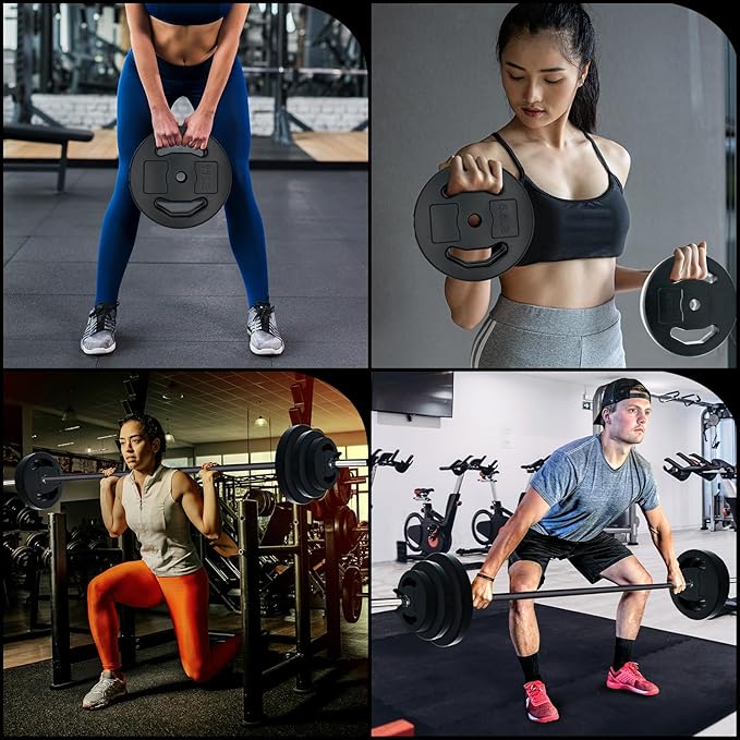 40 LBS Adjustable Barbell for Lifting, Barbell Weight Set with Round PU Coated Plates & 51 Inch Bar, Cardio Pump Set, Adjustable Free Weights for Home Gym Strength Training
