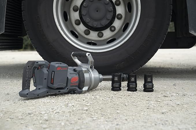 Ingersoll Rand W9691-K2E 20V High-Torque 1" Cordless Impact Wrench Kit, 2 Batteries and Charger, 6" Extended Anvil