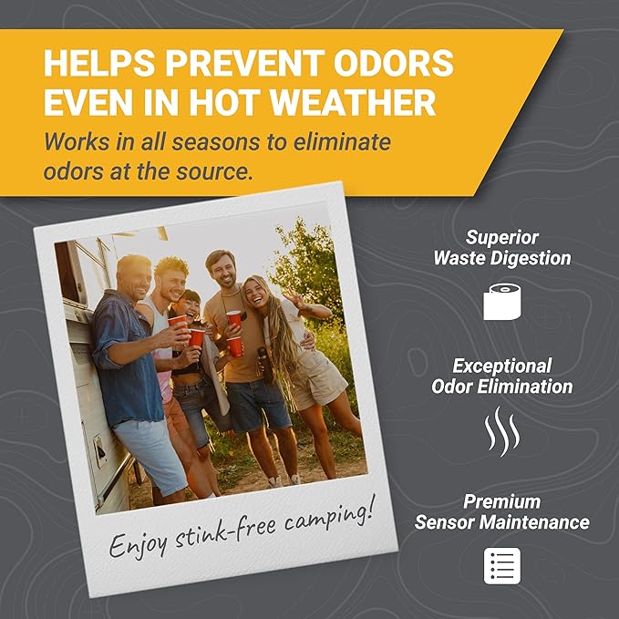 Unique RV Digest-It+, Extra-Strength RV Toilet Treatment - Liquifies Waste and All Brands of Toilet Paper - Odor Eliminator (32 oz)