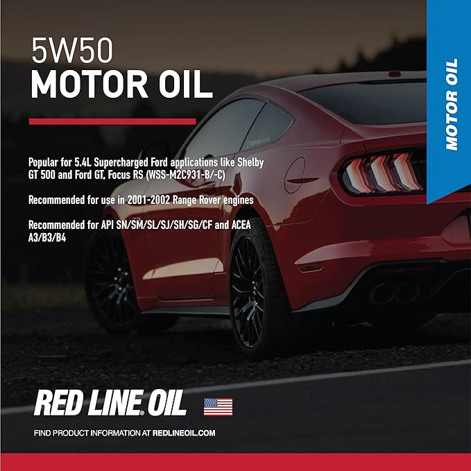 Red Line 11604 SAE 5W50 Fully Synthetic Motor Oil - 1 Quart