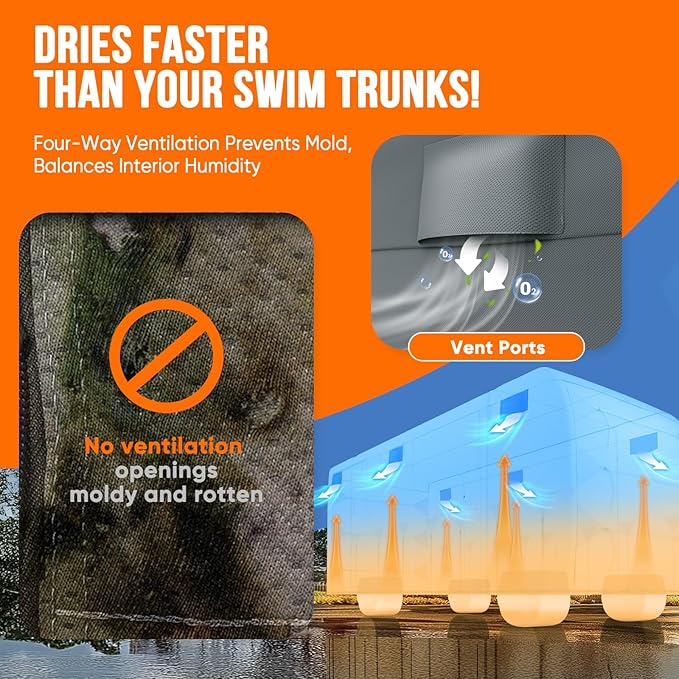 KING BIRD RV Cover, Heavy Duty 5-Layer Snow Protection, Fits 30-33ft Class A Motorhome, with Adhesive Repair Patches,Windproof Straps&Tire Covers