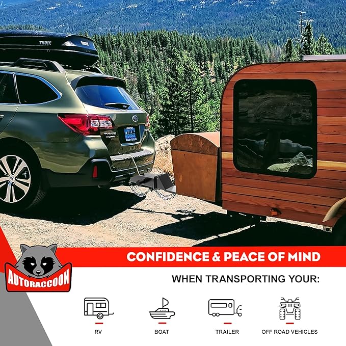 Trailer Hitch Lock - 5/8" Dia Locking Receiver Pin, Fits 3" Receiver, Class III & IV Hitch, Anti-Theft Lock, Black (1 Pack) (Suit 3-3.5 in)