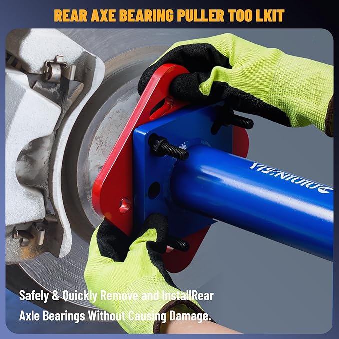 Rear Axle Bearing Puller and Installer, Wheel Bearing Removal Tool with ABS Tone Ring Tool Adapter Plate, Compatible with 1995-2020 Toyota 4Runner Hilux Tacoma T100 Tundra Pick-up