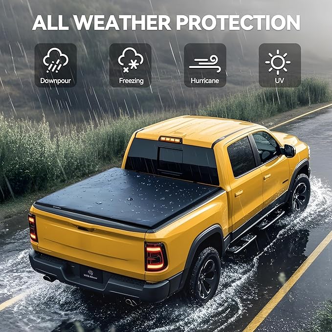 YITAMOTOR Soft Roll Up Truck Bed Tonneau Cover Compatible with 2015-2022 Chevy Colorado/GMC Canyon, Fleetside 6.2 ft Bed