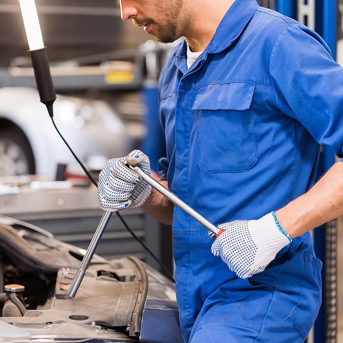 Olsa Tools SAE Deep Socket Set - 1/2-Inch Drive, 18pc - 6-Point Chrome Sockets from 3/8" to 1-1/4" and No Skipped Sizes - Mechanic Deep SAE Socket Set - Professional Grade Long Sockets - Part: 1319