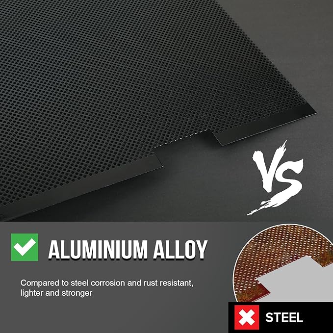 moveland Grill Insert for Jeep - Aluminum Alloy Mesh Grill Insert Screen Compatible with 2007-2018 Jeep Wrangler JK JKU