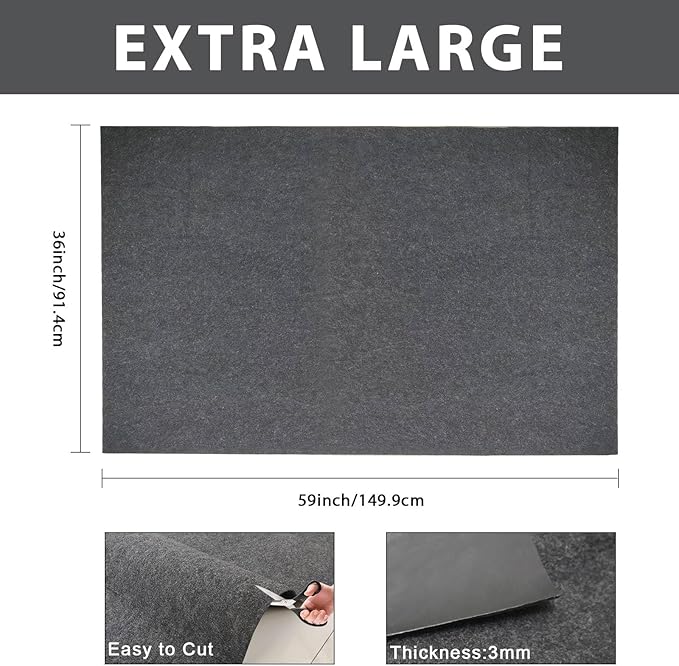 XL Oil Spill Mat (36" x 59"), Premium Absorbent Oil Pad, Reusable, Washable,Waterproof Backing Contains Liquids, No Soak Through,Protects Garage Floor Surface