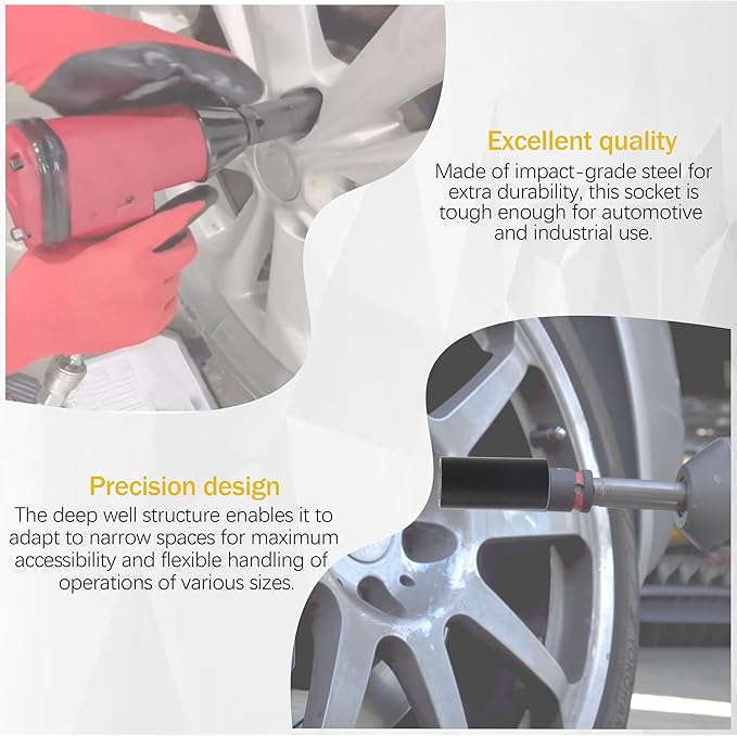 Pentagon Socket, 3/8-Inch Drive 13/16-Inch 5-Point Impact Socket Tool for Pentagonal Nuts, Curb Boxes, Water Meters, Fire Hydrants