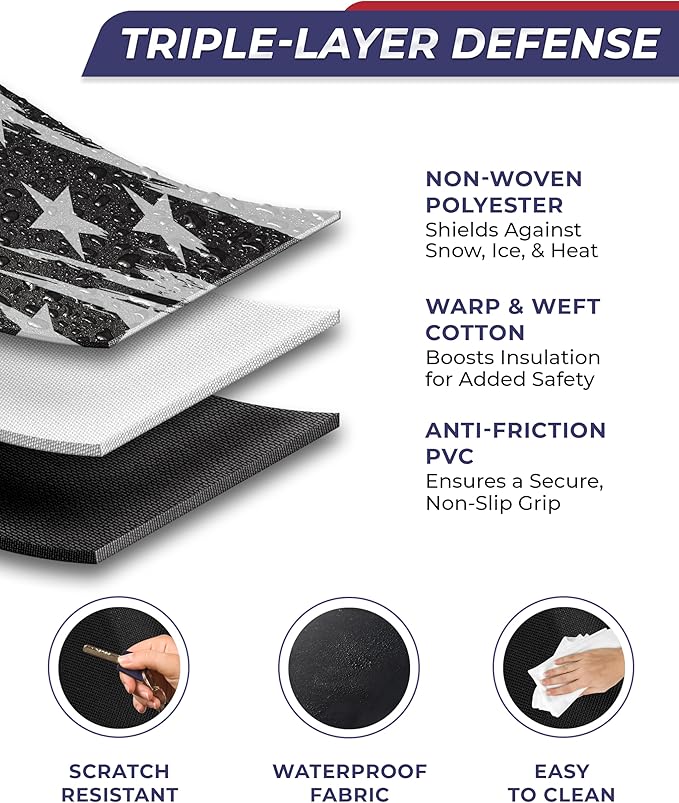 AUTOAMERICS Windshield Snow Cover - Windshield Cover for Ice and Snow - Waterproof Shield Window Protector for Car Truck SUV