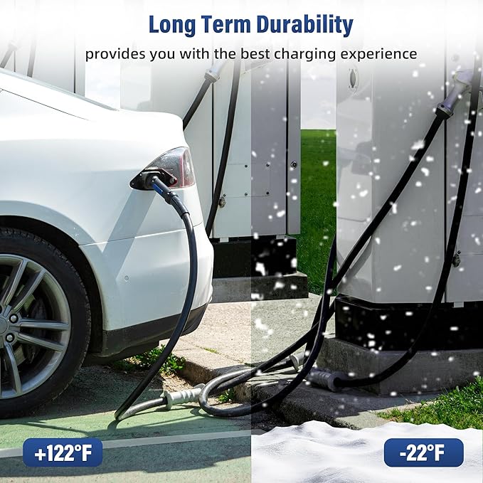 Tesla to J1772 Charging Adapter, 60Amp, 250V AC, Safety Certified, EV Charging Adapter Compatible with Tesla Wall/Destination/Mobile Connectors, for J1772 Electric Vehicles, Note: Only to J1772