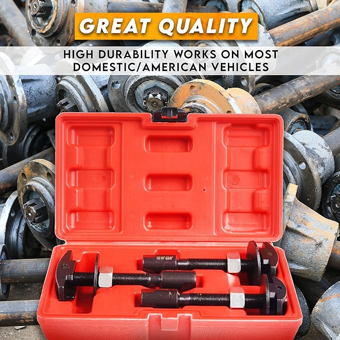 Rear Axle Bearing Puller, Axle Puller Front Rear Wheel Bearing Puller with Heavy-Duty Case Hub Puller Bearing Tool (No Slide Hammer or Slide Hammer Bearing Puller Included)