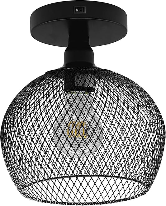 Facon 12V 7inch RV Pendant Dining Table Light with Replaceable Bulb (1 X E26 Bulb Included), RV Camper Dinette Light with On&Off Switch, 12Volts Pendant Lamp for Automotive Kitchen Island